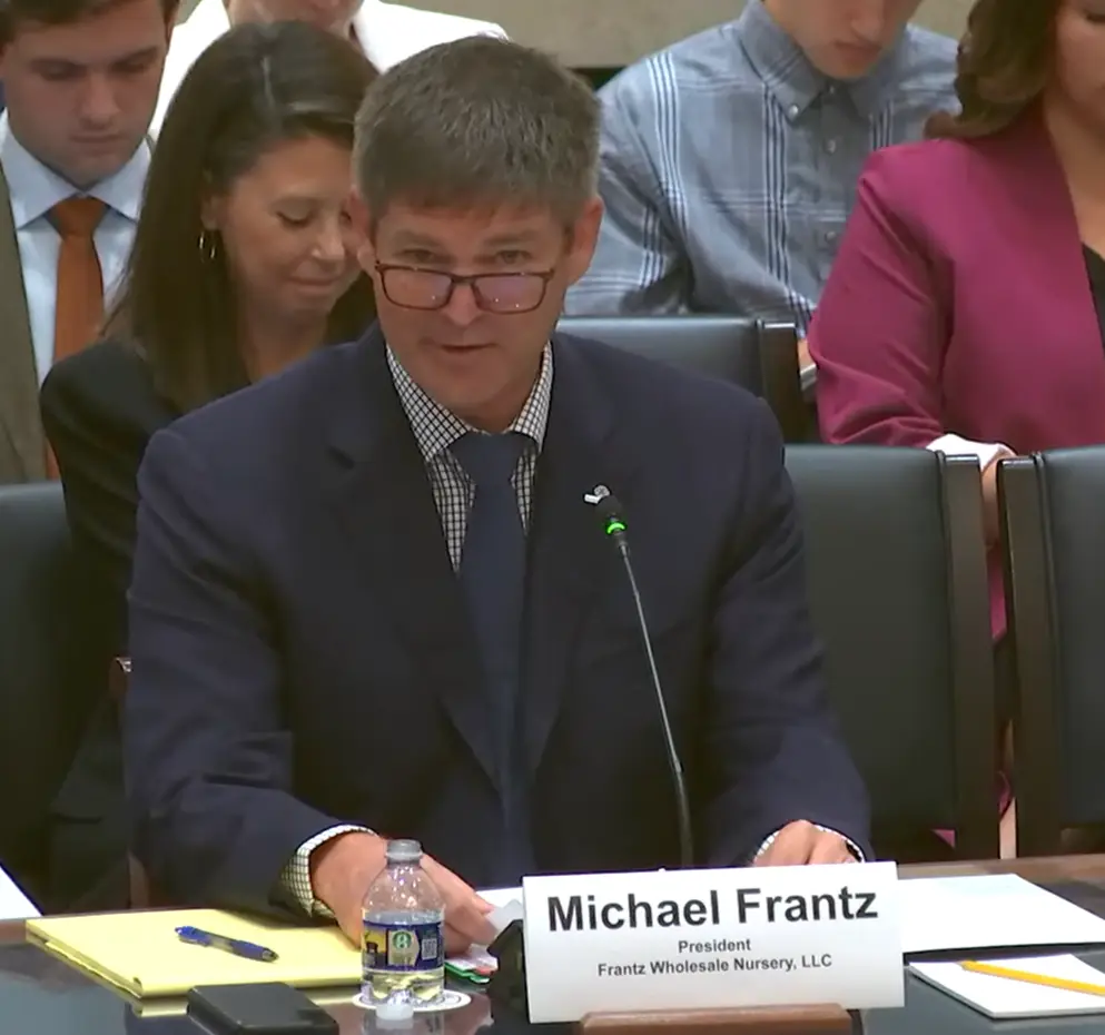 Michael Frantz testifying at House Ag Committee Hearing