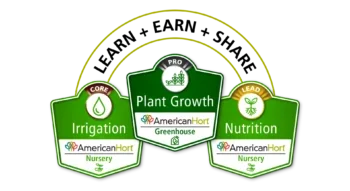 Learn +Earn+ Share Digital Badge Icons from AmericanHort